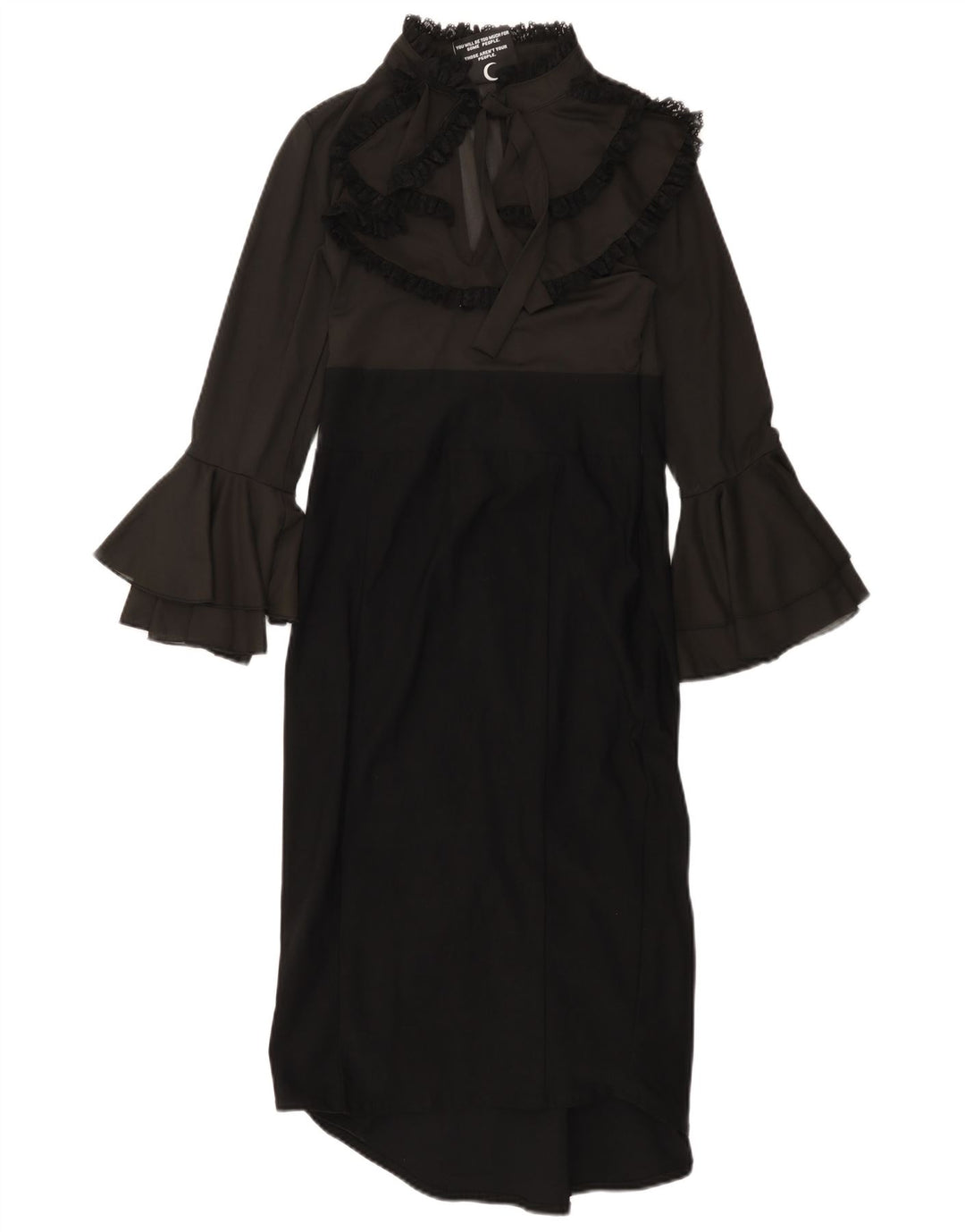 Damska sukienka maxi z długim rękawem KILLSTAR UK 8, mała, czarna, z blokami kolorów