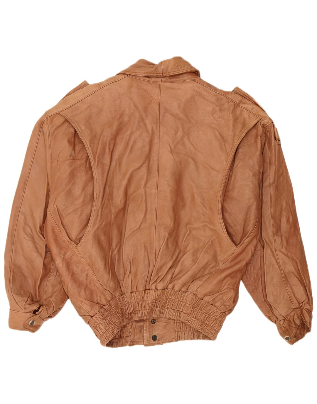 Męska skórzana kurtka wojskowa VINTAGE UK 44 2XL brązowa skóra