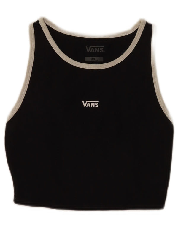 Damska kamizelka Vans Crop Graphic UK 10, mała, czarna, bawełniana