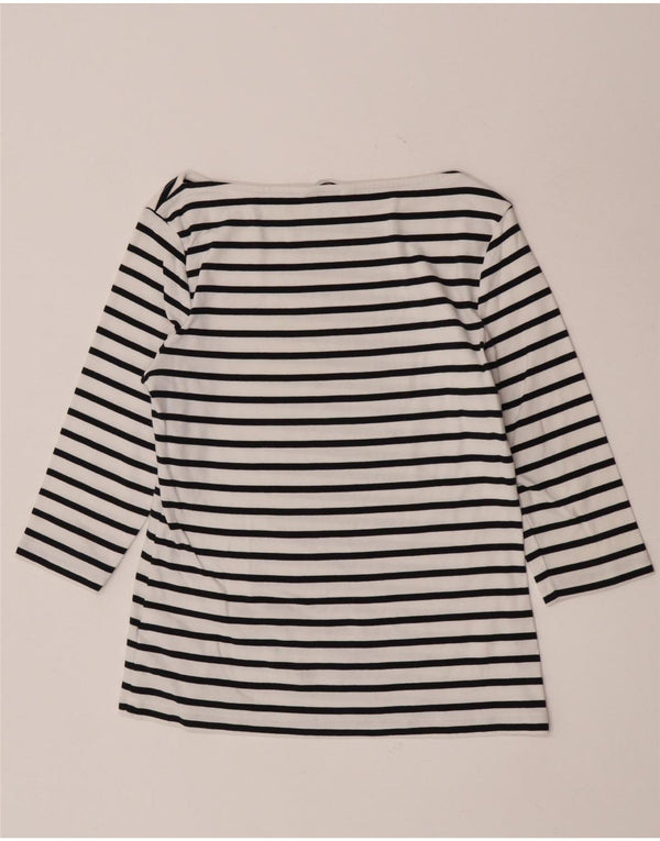 Damski top Tommy Hilfiger z rękawem 3/4, UK 14, duży, bawełniany w białe paski