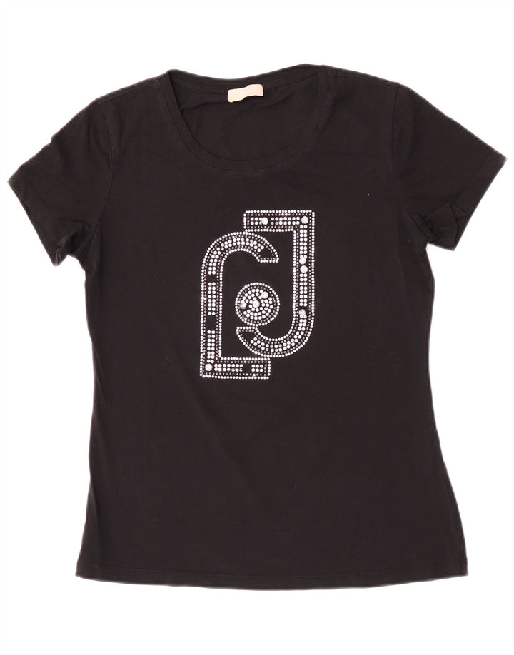 Damska koszulka graficzna Liu Jo Top UK 12 Medium Black