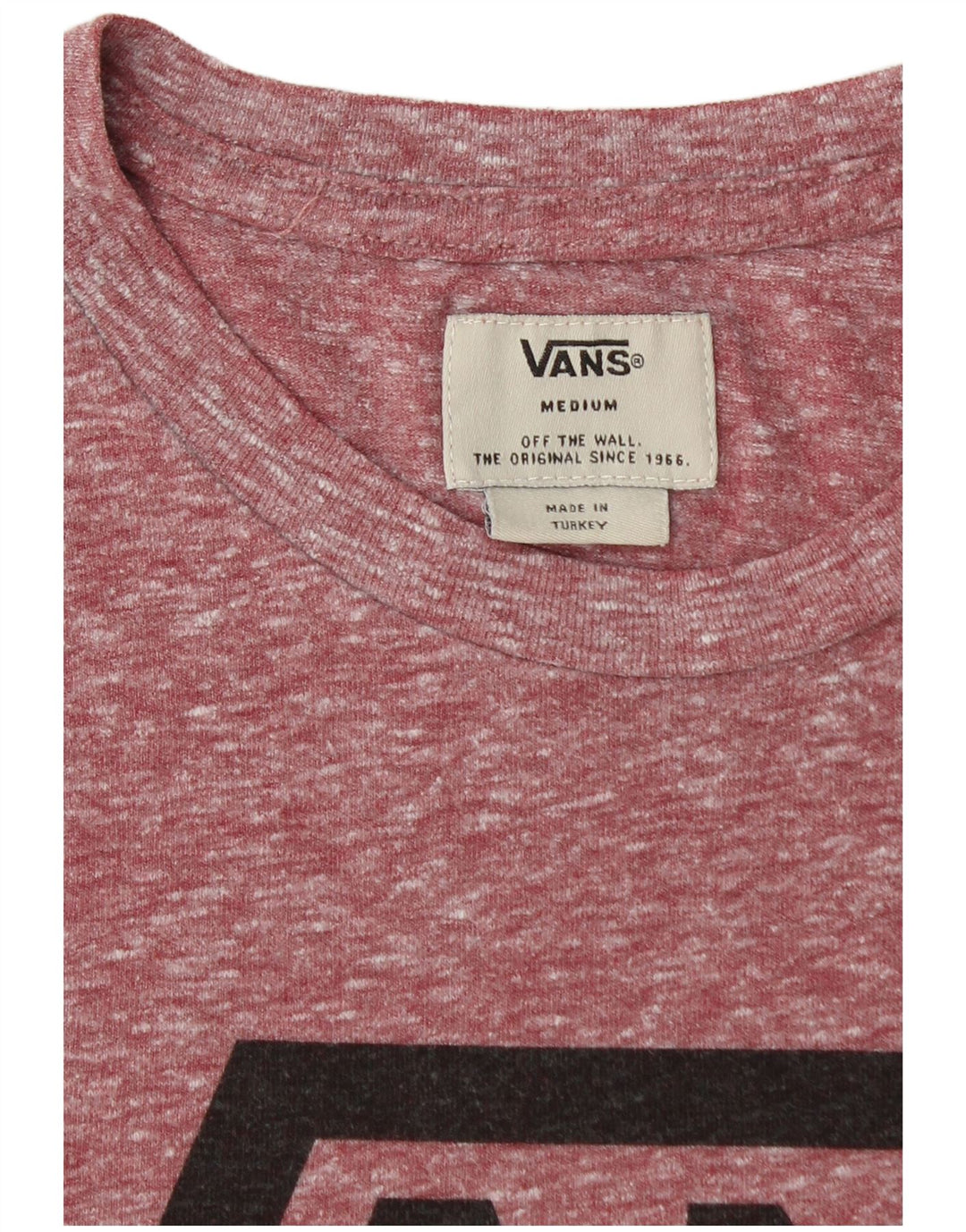 Męski T-shirt z grafiką VANS, średni, bordowy, nakrapiany