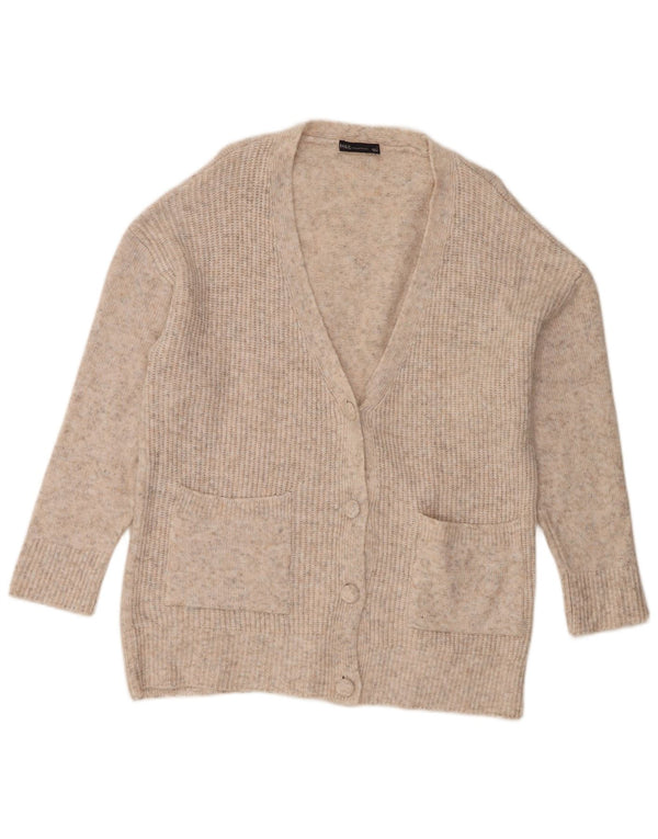Marks & Spencer Damski sweter oversize UK 16, duży, beżowy