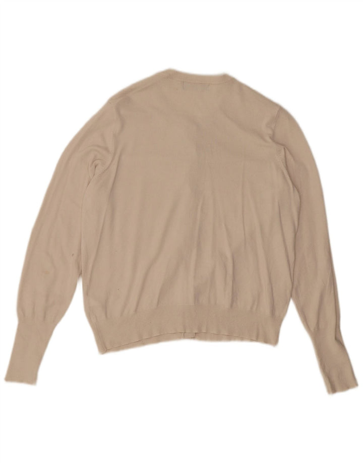 Marks & Spencer Damski sweter kardigan UK 14 Średni złamanej bieli, wiskoza
