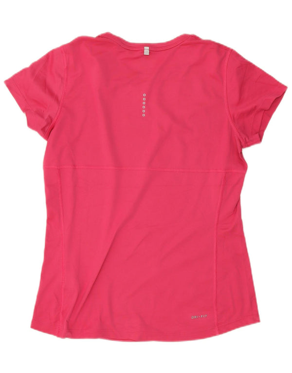 Damska koszulka do biegania Nike Dri Fit Top UK 14, średni różowy poliester