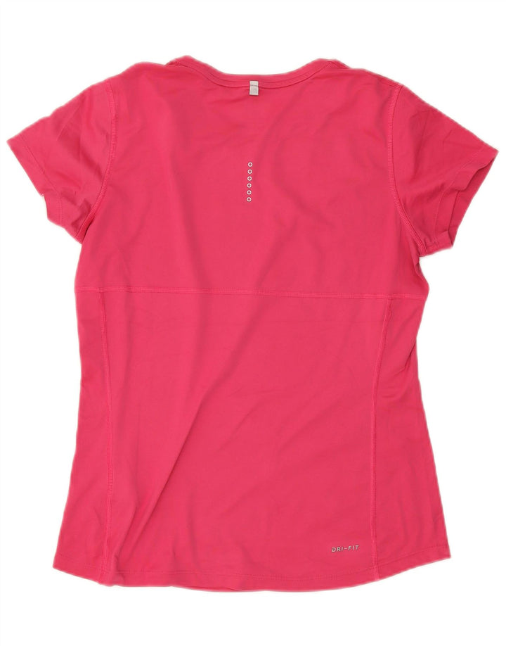 Damska koszulka do biegania Nike Dri Fit Top UK 14, średni różowy poliester