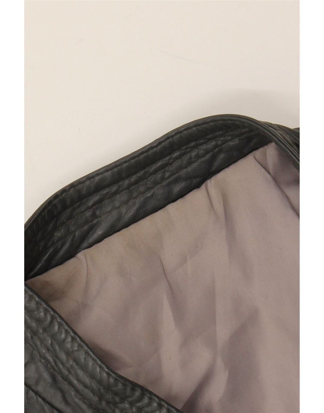 Męska kurtka skórzana VINTAGE UK 40, duża, szara skóra