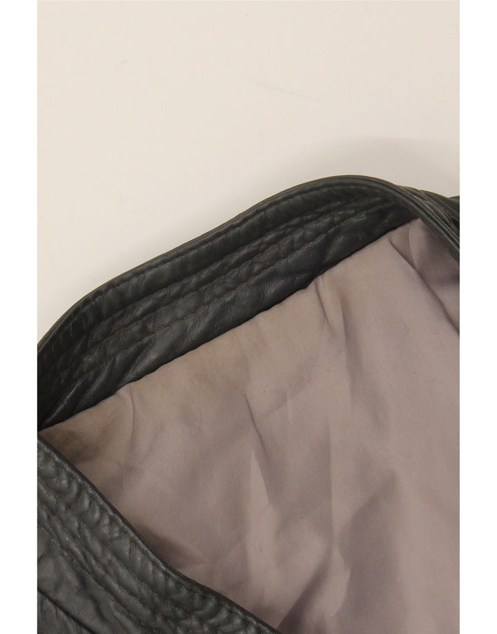 Męska kurtka skórzana VINTAGE UK 40, duża, szara skóra