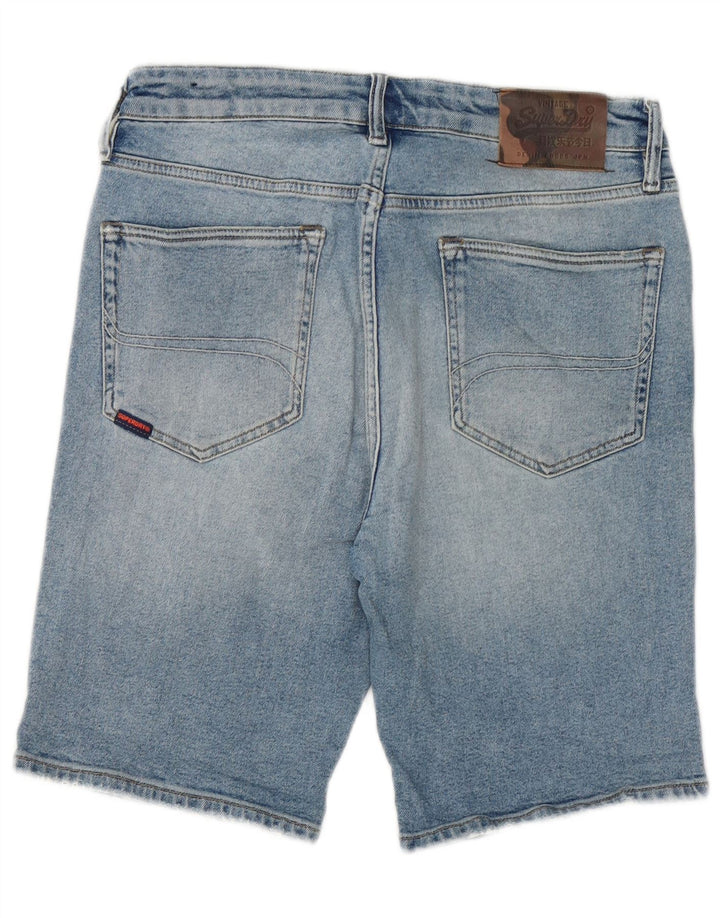 Męskie spodenki jeansowe Superdry W32 Średnioniebieskie, bawełniane