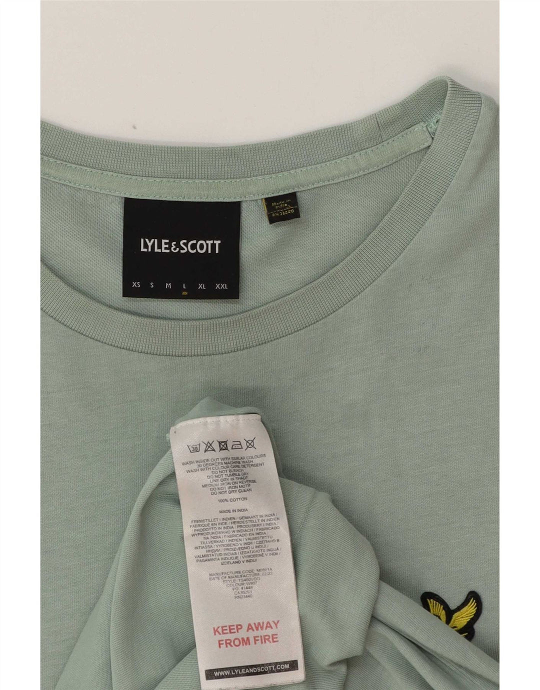 T-shirt męski Lyle & Scott, duży, zielony, bawełniany