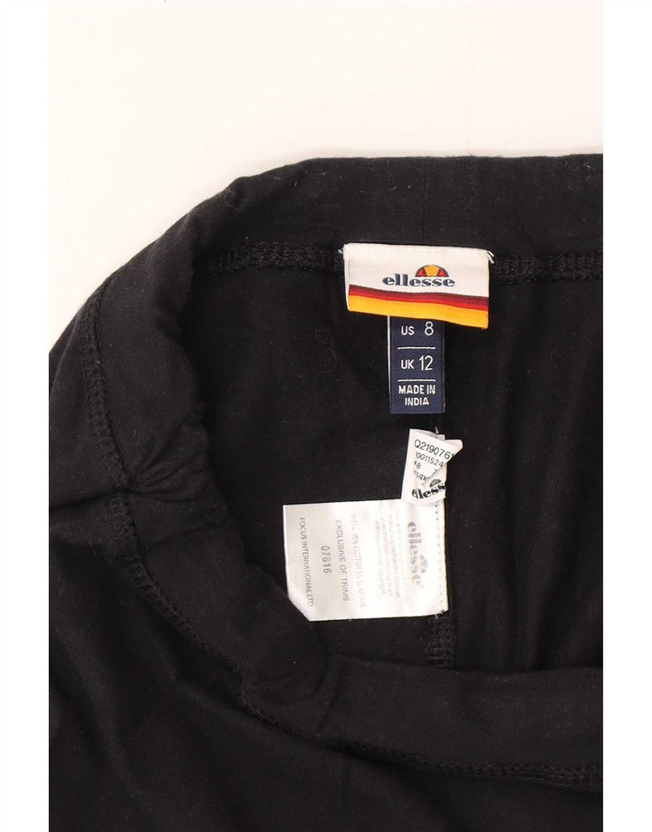 Damskie spodenki sportowe Ellesse Graphic UK 12, średnia czarna bawełna