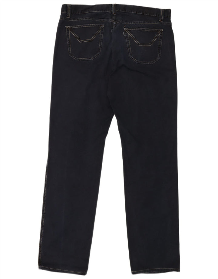 JECKERSON Mens Straight Jeans W42 L31 Navy Blue