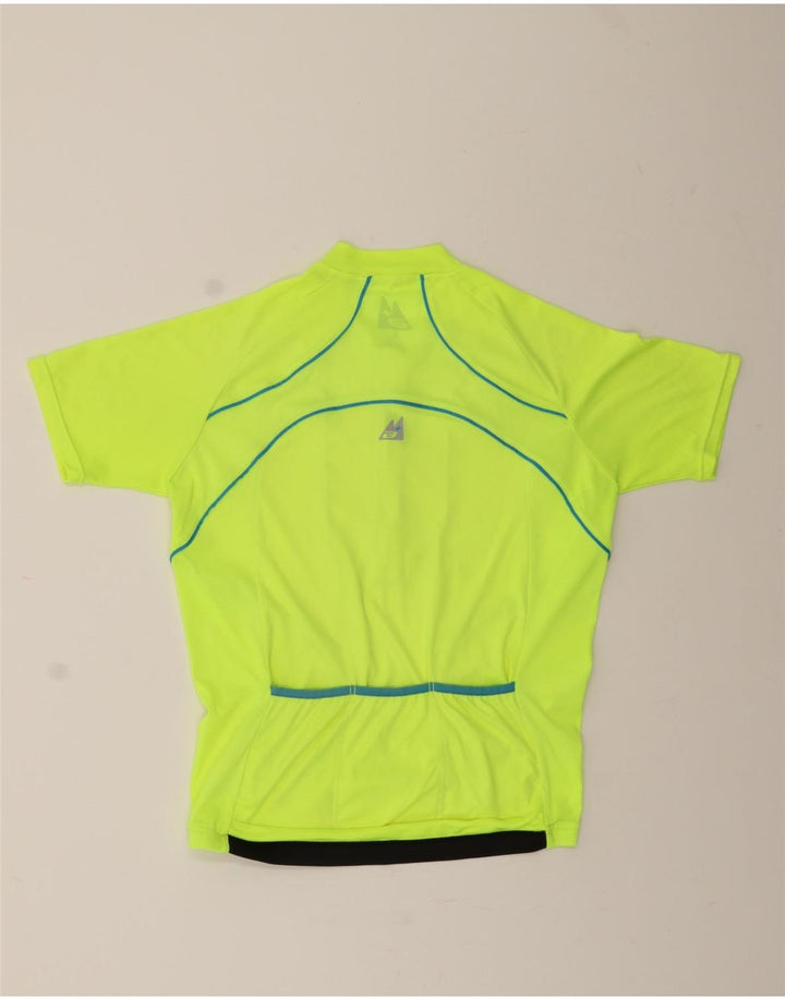 VINTAGE Mens Short Sleeve Zip Neck Pullover Tracksuit Top Large Yellow Vintage Vintage and Second-Hand Vintage from Messina Hembry 