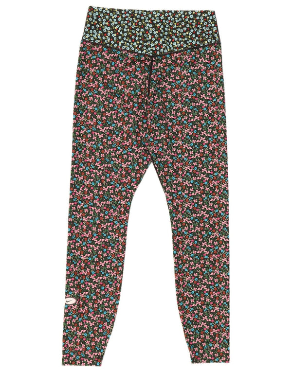 Damskie legginsy Nike Dri Fit UK 14 Średni wielobarwny kwiatowy poliester