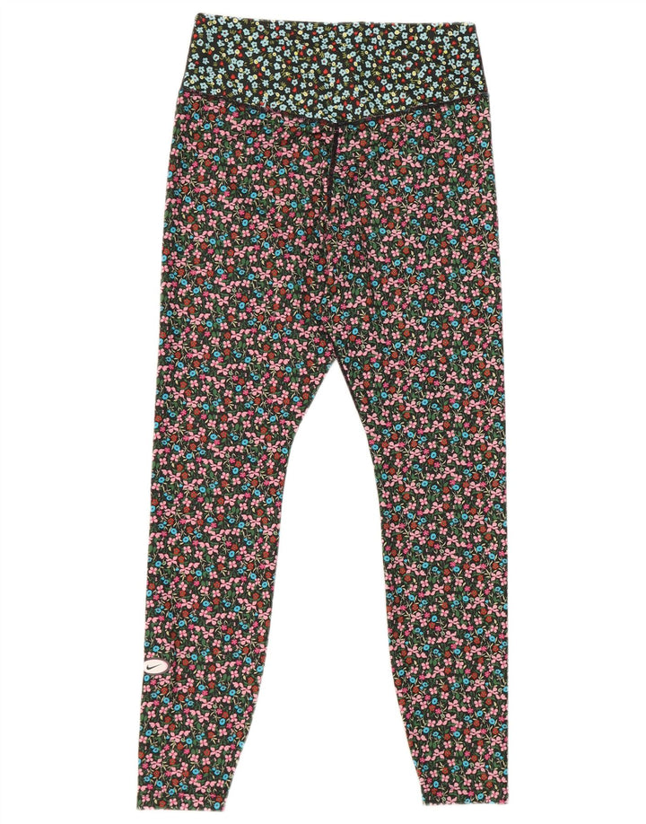 Damskie legginsy Nike Dri Fit UK 14 Średni wielobarwny kwiatowy poliester