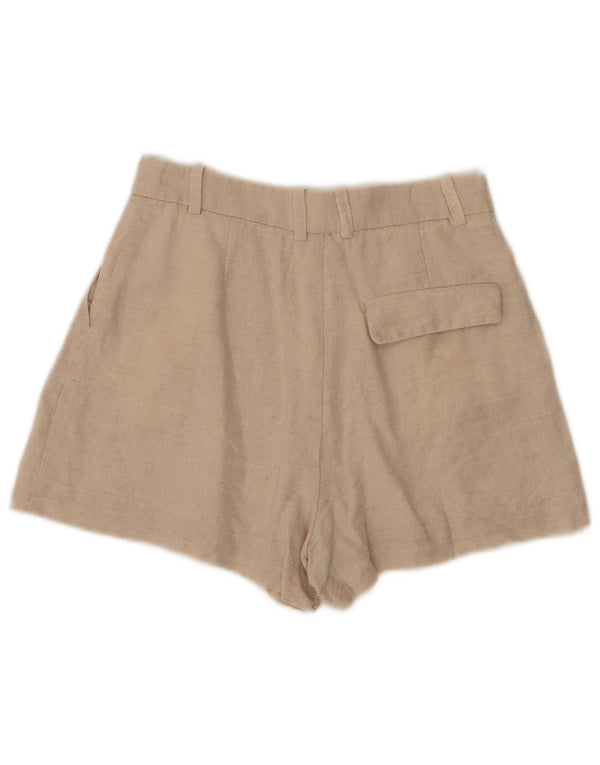Damskie spodenki z wysokim stanem Zara XS W24, beżowe, lniane