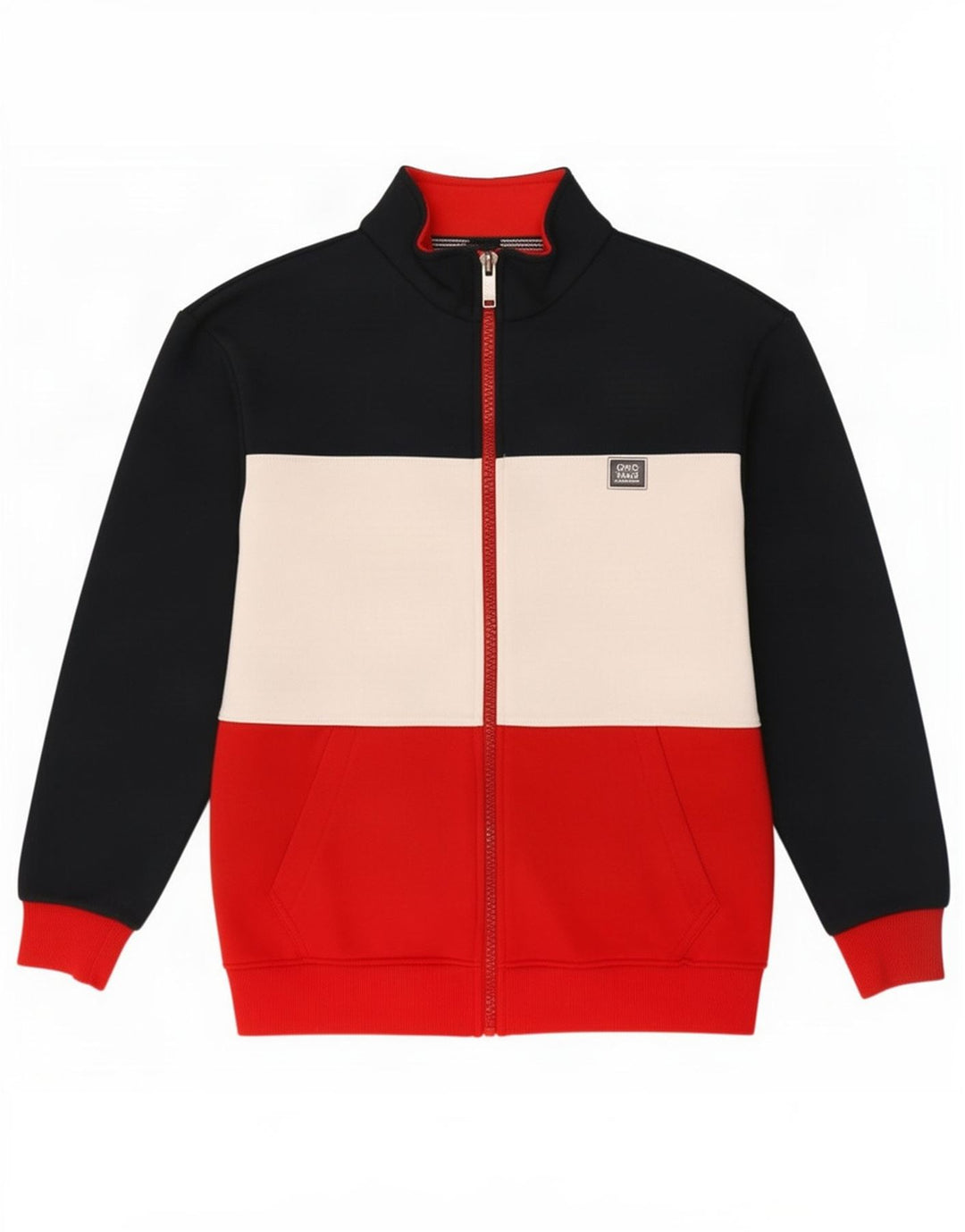 Męska kurtka dresowa Jack & Jones, średnia, wielokolorowa, z blokami kolorów