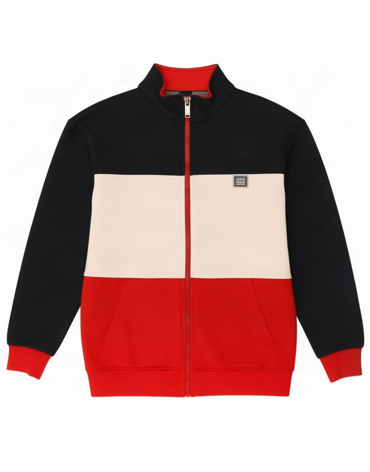 Męska kurtka dresowa Jack & Jones, średnia, wielokolorowa, z blokami kolorów