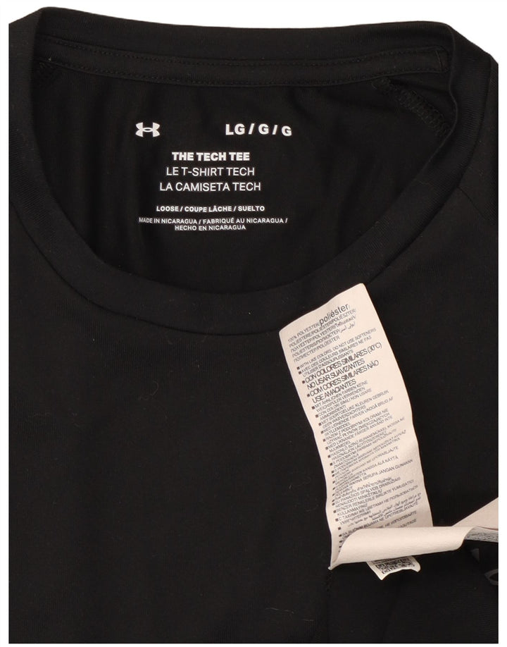 Under Armour Męski T-shirt Top Duży Czarny Poliester