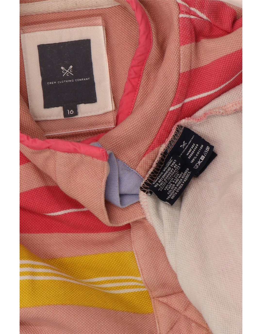 CREW CLOTHING Damska bluza dresowa UK 16, duże, wielokolorowe paski