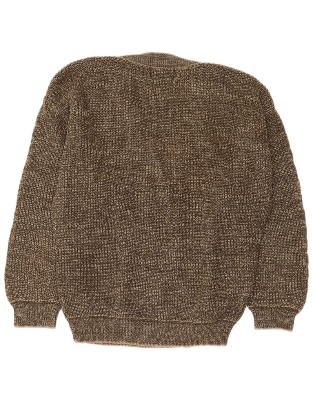 Gianni Abra Męski sweter z dekoltem w kształcie litery V, duży, brązowy, akrylowy