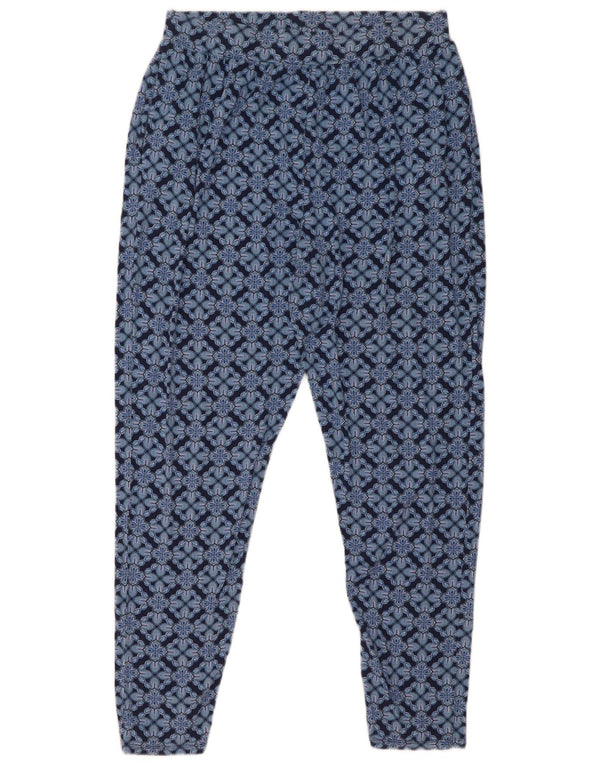 Damskie spodnie typu slim casual M&Co UK 14 Large W30 L29 Granatowo-kwiatowe