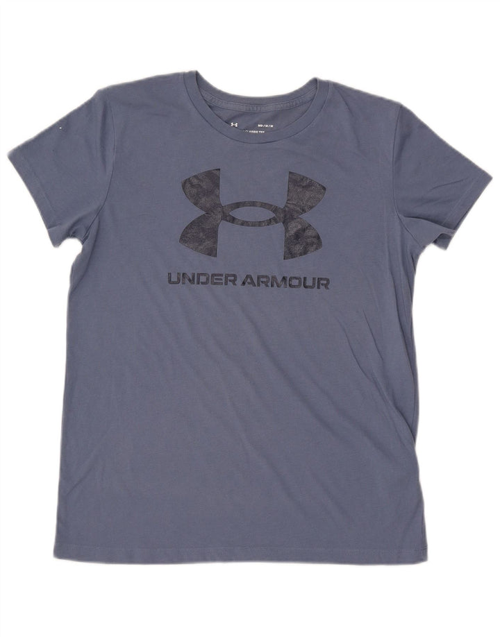 Męska koszulka z grafiką Under Armour, bawełniana, w kolorze średniego błękitu