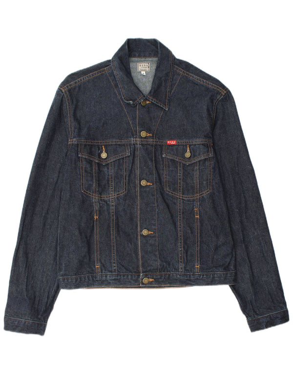 Wrangler Mens Hero Denim Jacket UK 38 Medium Navy Blue Cotton