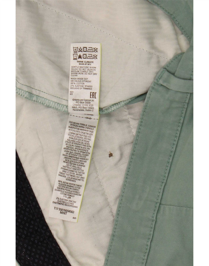 Męskie spodenki Chino Marks & Spencer W34, duże, zielone, bawełniane