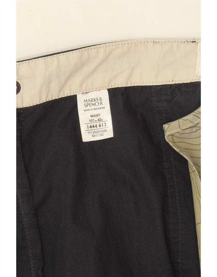 Męskie spodenki cargo Marks & Spencer W42 2XL granatowe, bawełniane