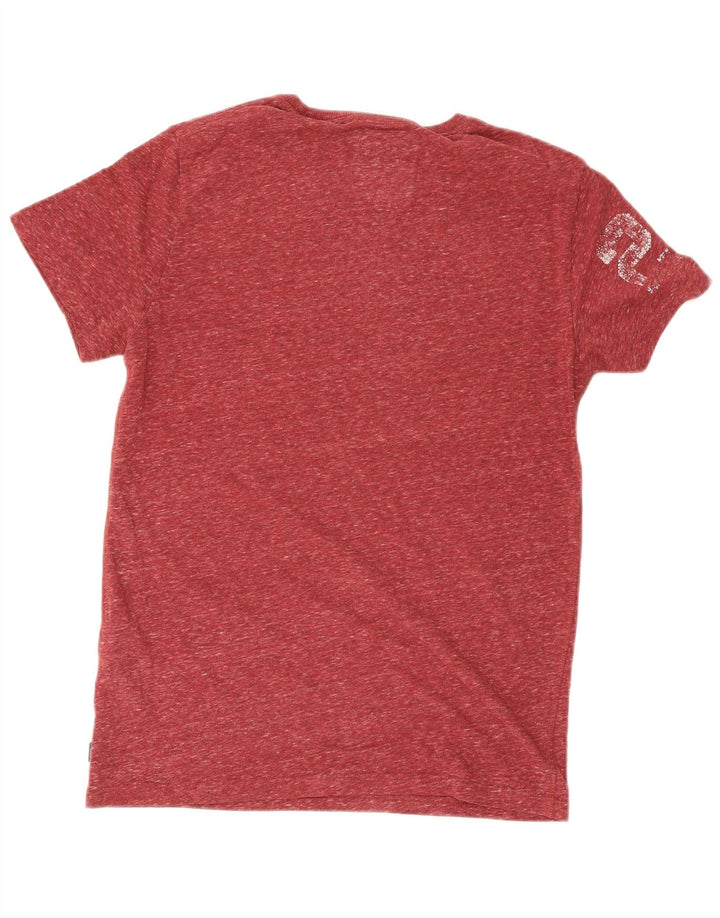 Męski T-shirt z grafiką Superdry, bawełniany, w kolorze średniej czerwonej plamki
