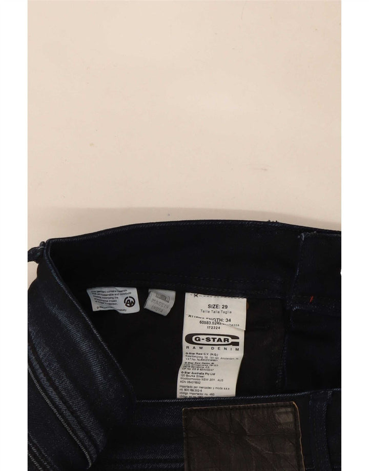 Damskie jeansy slim G-Star W29 L34 Granatowa bawełna