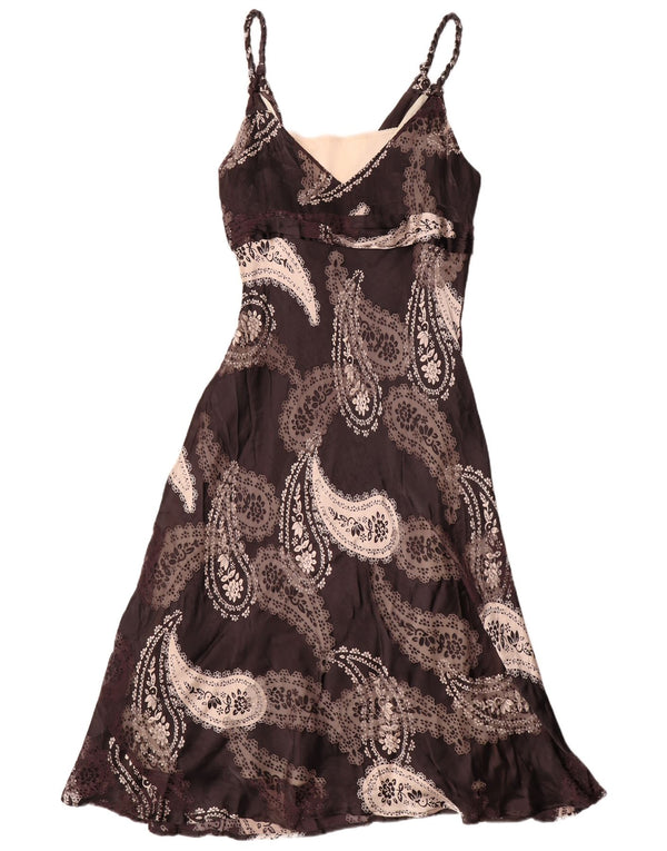 Damska sukienka maxi bez rękawów Phase Eight UK 18 XL, szara wiskoza Paisley