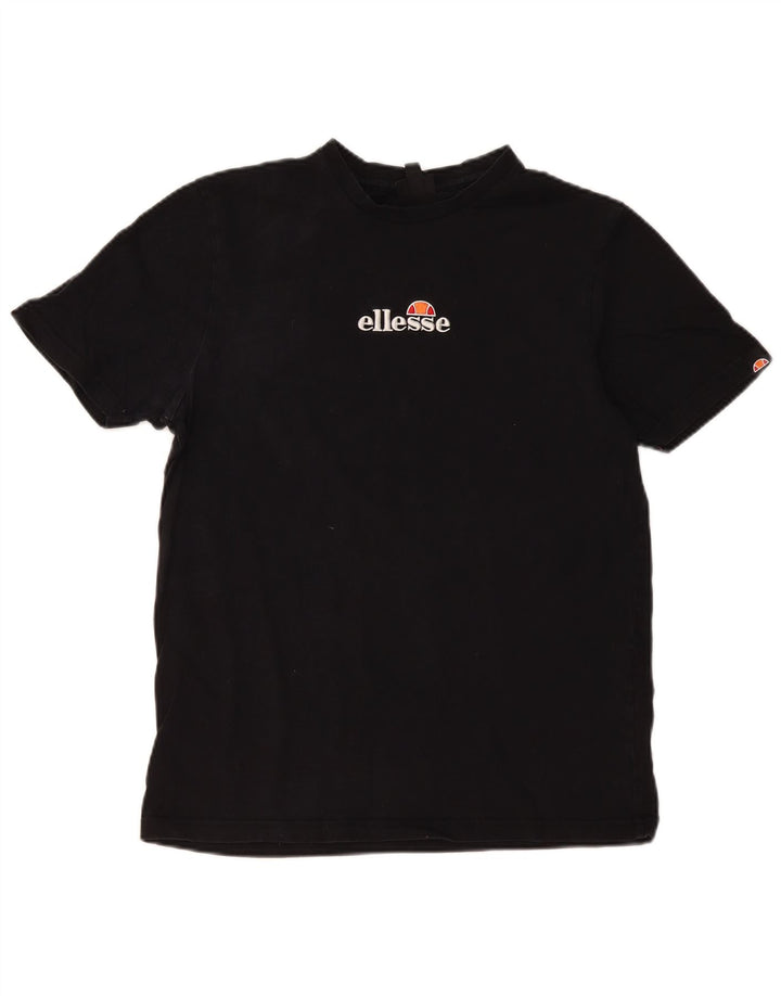 Męski T-shirt Ellesse Slim Fit, duży, czarny, bawełniany