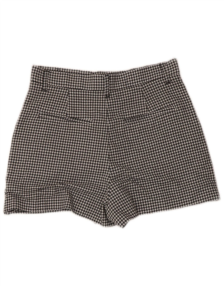 Damskie spodenki chino Zara małe W26 czarne w pepitkę