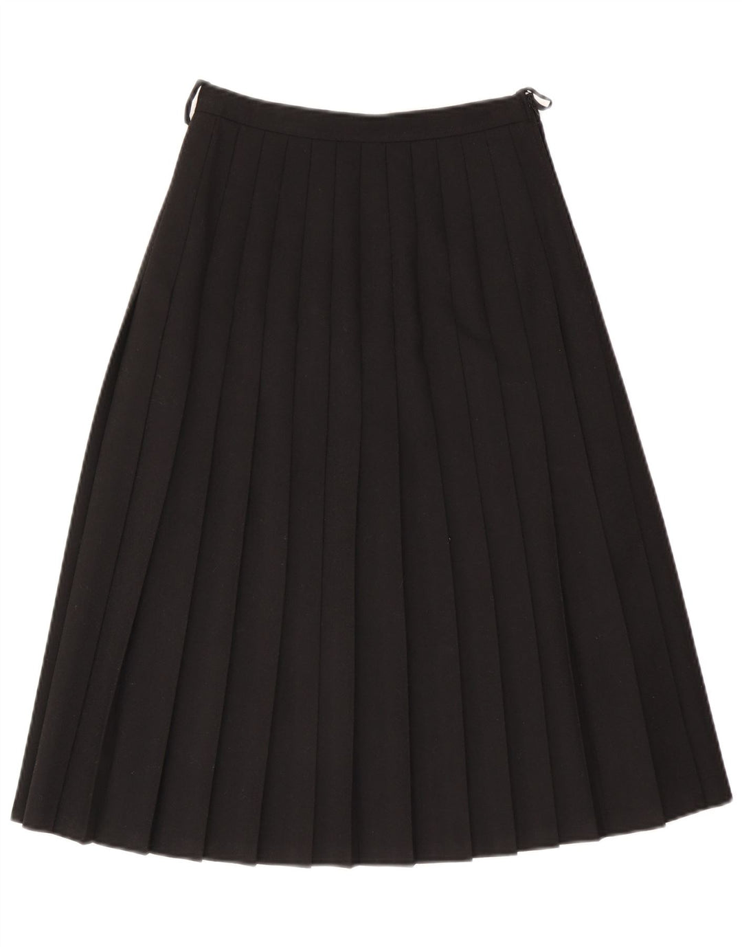 VINTAGE Damska plisowana spódnica z wysokim stanem EU 40 Medium W26 Czarna wełna
