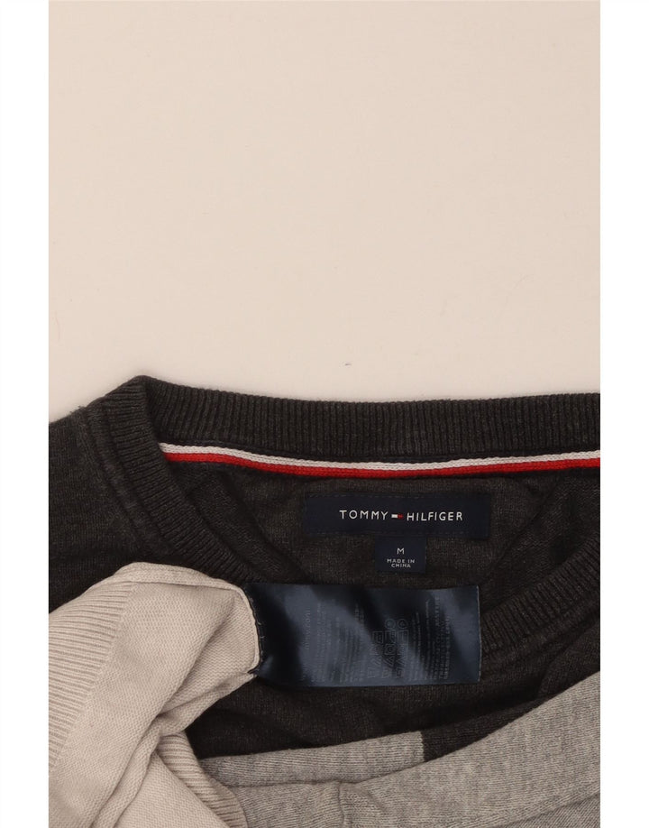 Męski sweter z okrągłym dekoltem TOMMY HILFIGER, średni, wielokolorowy