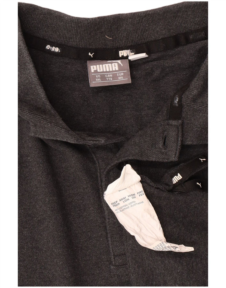 Męska koszulka polo Puma 2XL Szara bawełna