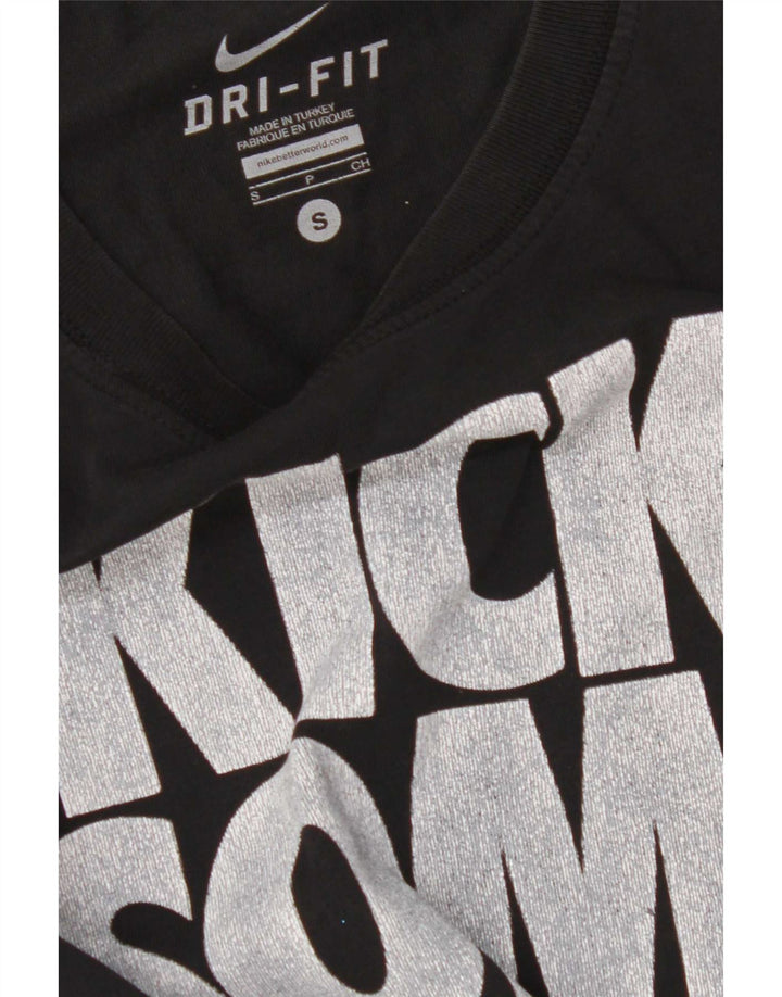 Męski T-shirt Nike Dri Fit z grafiką, mały, czarny