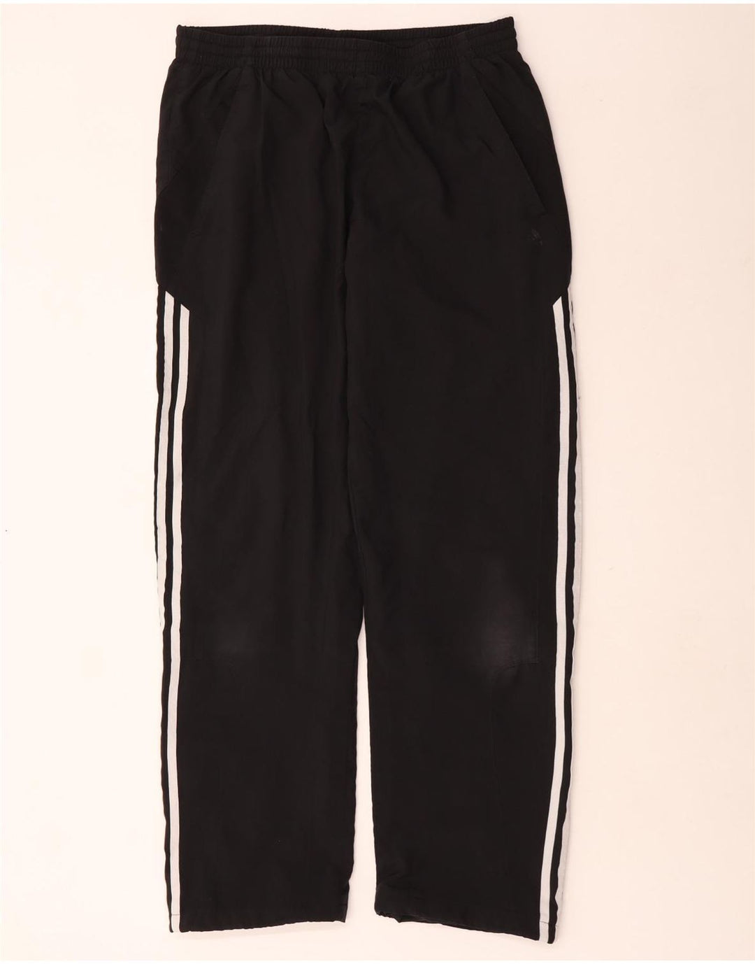 Męskie spodnie dresowe Adidas UK 42/44, duże, czarne, poliestrowe
