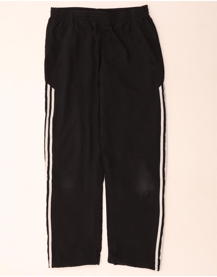 Męskie spodnie dresowe Adidas UK 42/44, duże, czarne, poliestrowe