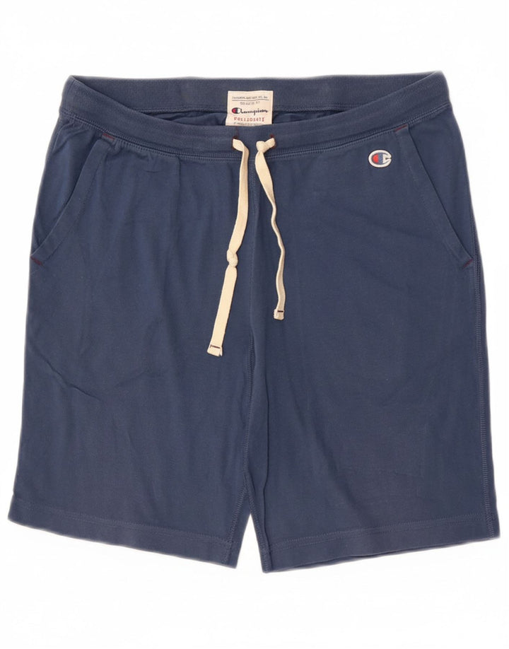 CHAMPION Mens Sport Shorts Small  Navy Blue Cotton