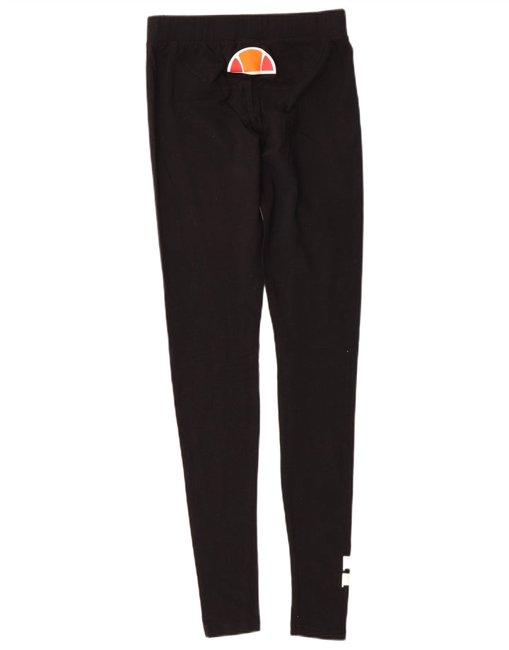 ELLESSE Womens Graphic Leggings UK 8 Small Black