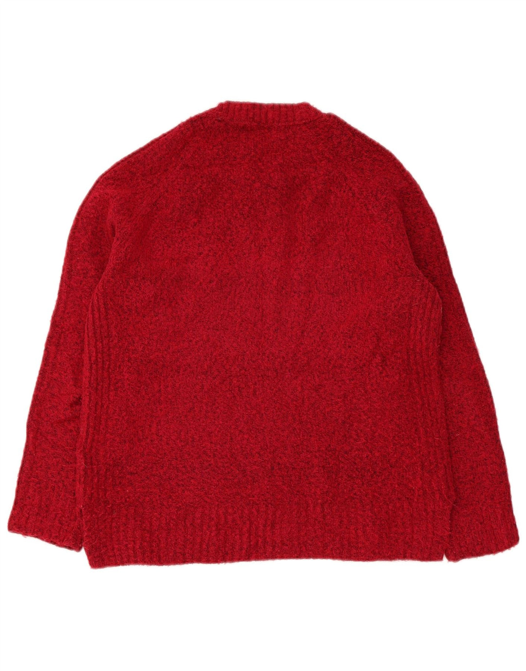 Marks & Spencer Damski sweter oversize z okrągłym dekoltem, UK 10, mały, czerwony