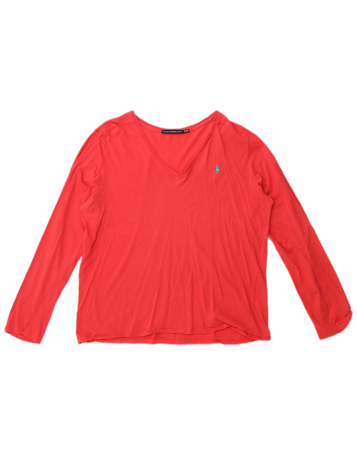 Damski top Ralph Lauren z długim rękawem, UK 18 XL, różowy