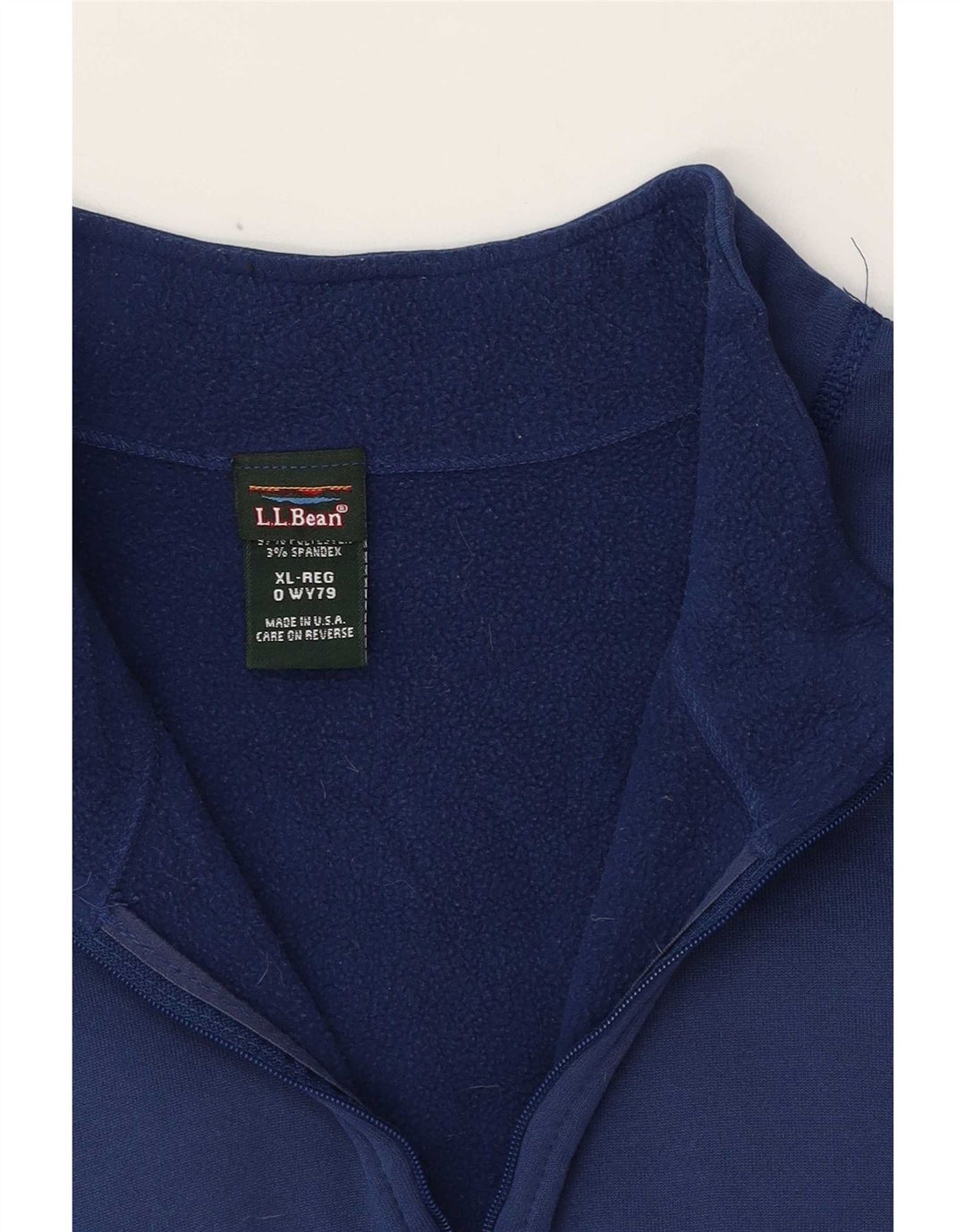 Męska bluza z zamkiem błyskawicznym L.L.Bean XL, niebieski poliester