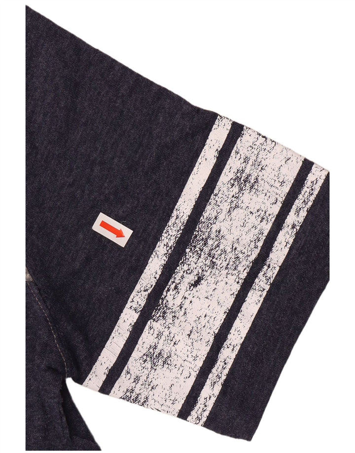 Damska koszulka z grafiką Reebok Top UK 14, duża, granatowa, poliester