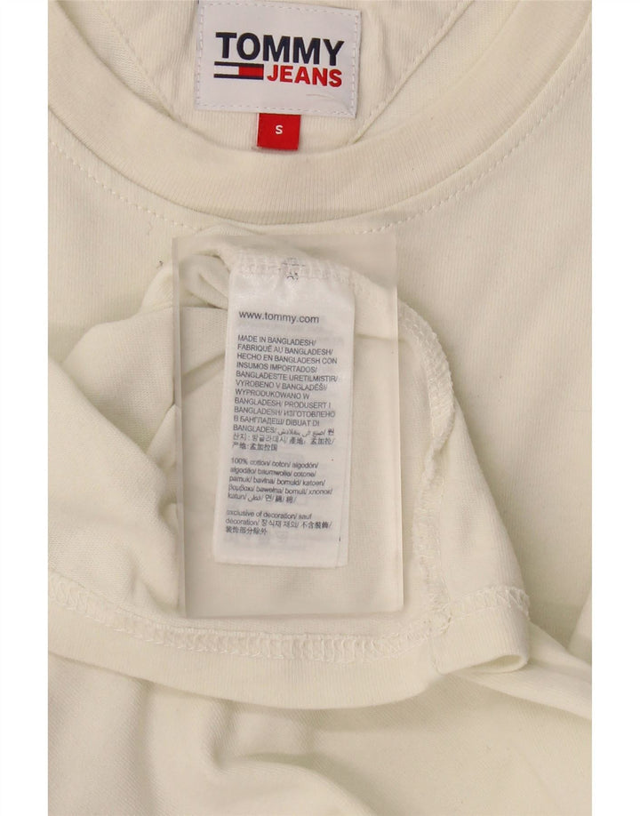 TOMMY HILFIGER Mens T-Shirt Top Small White Cotton Vintage Tommy Hilfiger and Second-Hand Tommy Hilfiger from Messina Hembry 