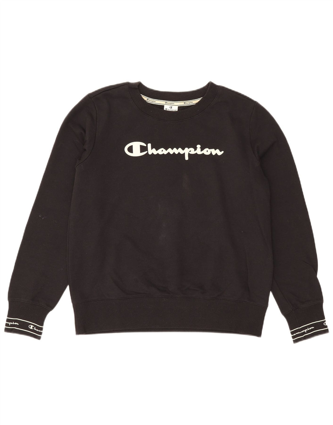 Męski sweter z grafiką Champion, duży, czarny, bawełniany