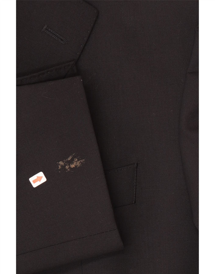 Męska marynarka zapinana na 2 guziki Hugo Boss EU 56 3XL Czarna wełna